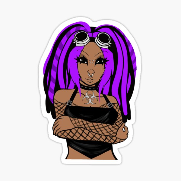 Item preview, Cybergoth Girl Purple designed and sold by rosestrinkets.