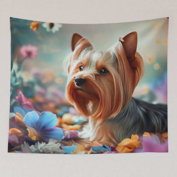 Item preview, Vibrant Yorkie Portrait designed and sold by Wags & Tails.