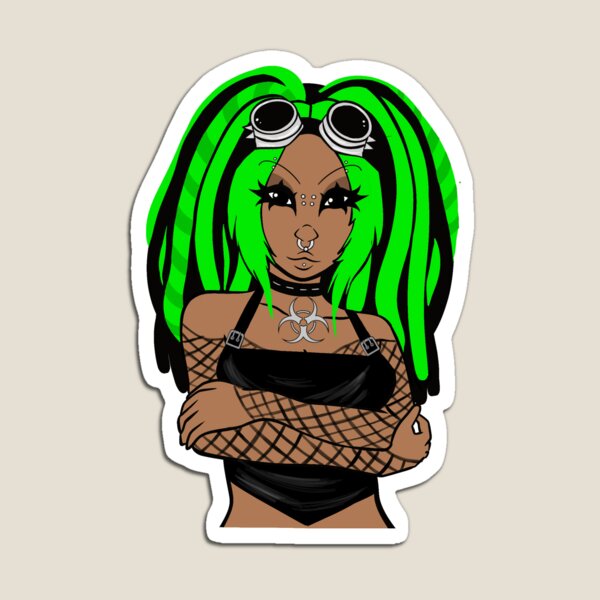 Item preview, Cybergoth Girl Green designed and sold by rosestrinkets.