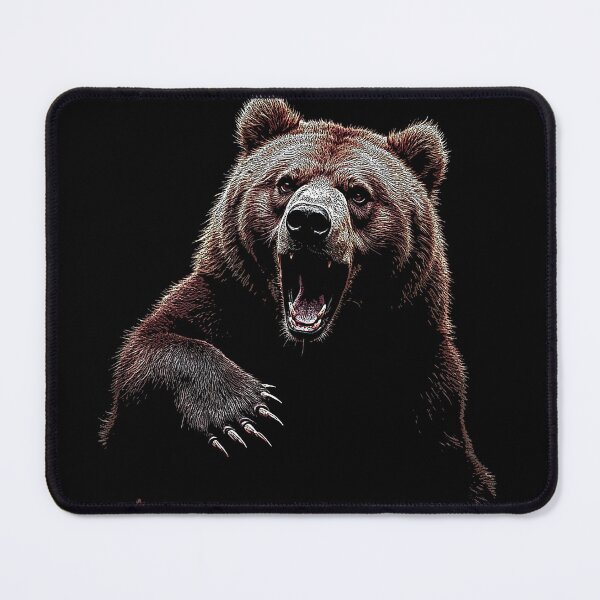 Item preview, Grizzly Bear Hiking Camping Vintage Angry Brown Bear designed and sold by JRRTs.