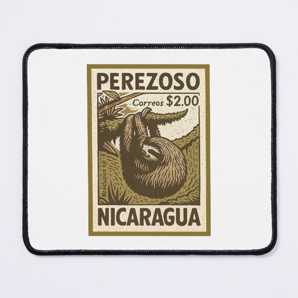 Item preview, Nicaragua Sloth Stamp Poster designed and sold by retrographics.