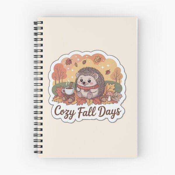 Item preview, Cozy Fall Days – Cute Hedgehog Autumn Sticker designed and sold by Nuist25.