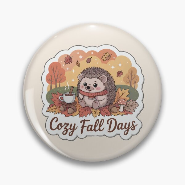 Item preview, Cozy Fall Days – Cute Hedgehog Autumn Sticker designed and sold by Nuist25.