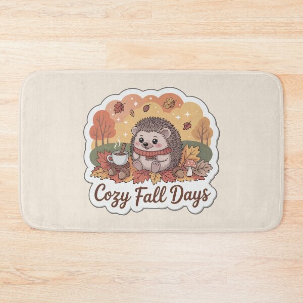 Item preview, Cozy Fall Days – Cute Hedgehog Autumn Sticker designed and sold by Nuist25.
