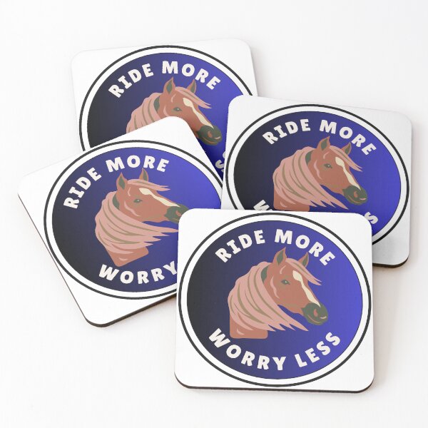 Item preview, Ride More Worry Less - Horse Lover Art for Guys and Girls Who Love Horses designed and sold by ParfaitPrints.