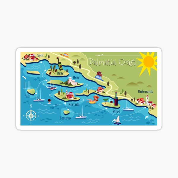 Item preview, Dalmatia Coast poster designed and sold by GAGodel.