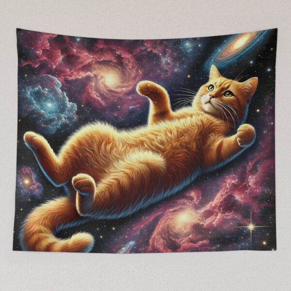Item preview, Orange Cat in Space designed and sold by FieldScent.