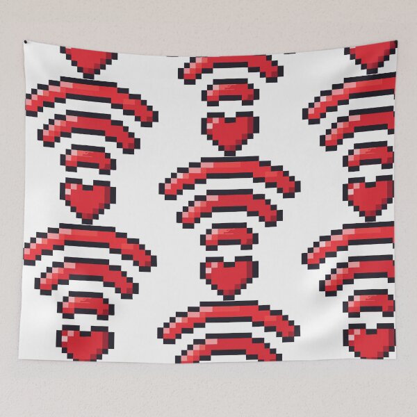 Item preview, Pixel Heart WiFi Love Signal designed and sold by graphicnew.