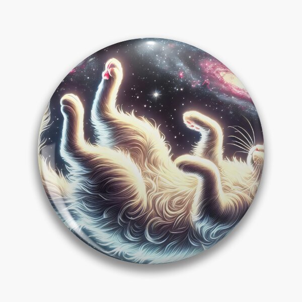 Item preview, Mysterious White Cat in Space designed and sold by FieldScent.