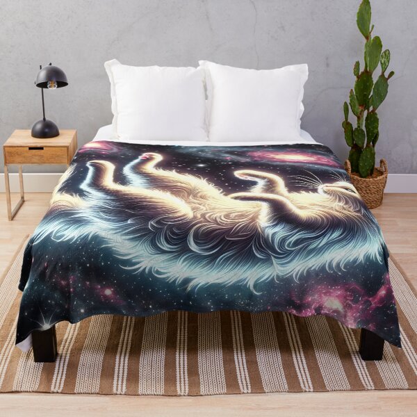 Item preview, Mysterious White Cat in Space designed and sold by FieldScent.