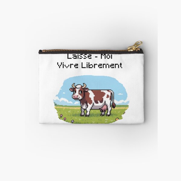 Aperçu de l'œuvre Vache Paisible dans la Prairie – Art Pixel pour les Droits des Animaux créée et vendue par YNAMREG.