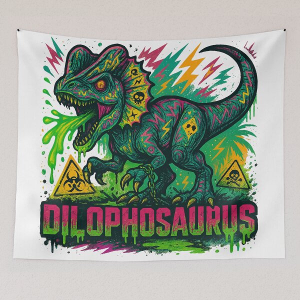 Item preview, Radioactive Acid Punk Dilophosaurus designed and sold by JonelleTshirts.