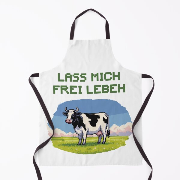 Item preview, Lass Mich Frei Leben - German Vegan Cow Pixel Art designed and sold by YNAMREG.