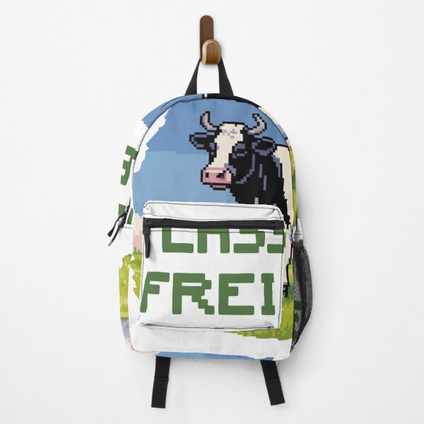 Item preview, Lass Mich Frei Leben - German Vegan Cow Pixel Art designed and sold by YNAMREG.