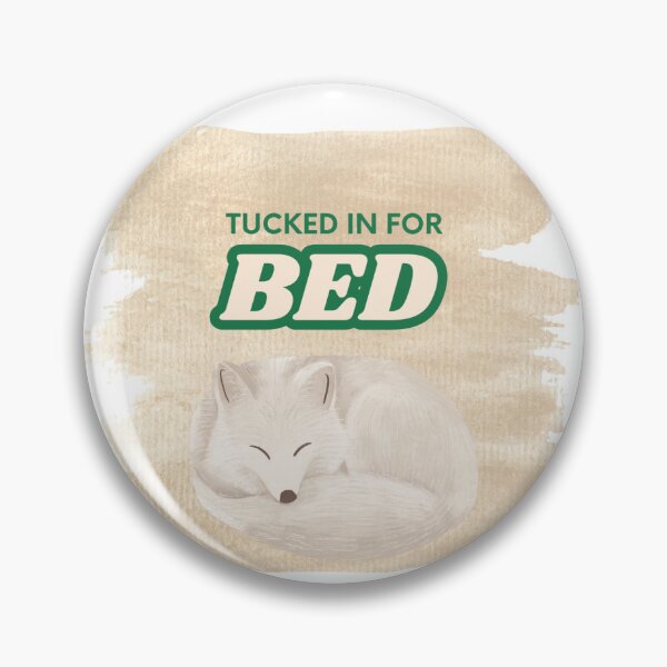 Item preview, Arctic Fox: Tucked In For Bed | Cozy Aesthetic Brown Sticker designed and sold by ArtloopA.