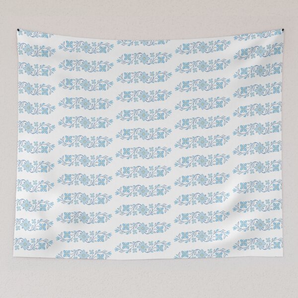 Item preview, Cross-stitch embroidery in Ukrainian folk style, 06 blue designed and sold by Slanapotam.
