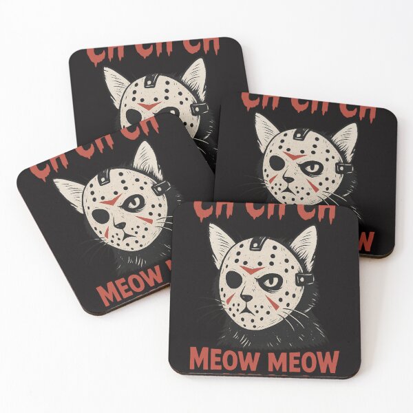 Item preview, "Ch Ch Ch Meow Meow Meow – Funny Horror Cat Retro Design" designed and sold by FrameFlow.