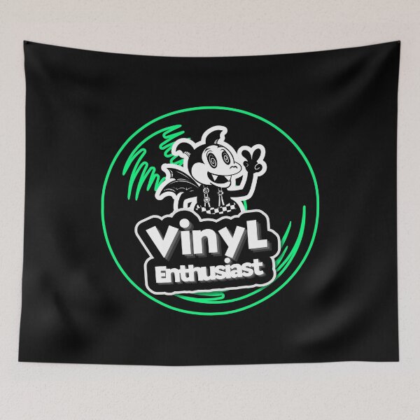 Item preview, Vinyl Enthusiast Billie Bat - green designed and sold by In the Groove & Beyond.