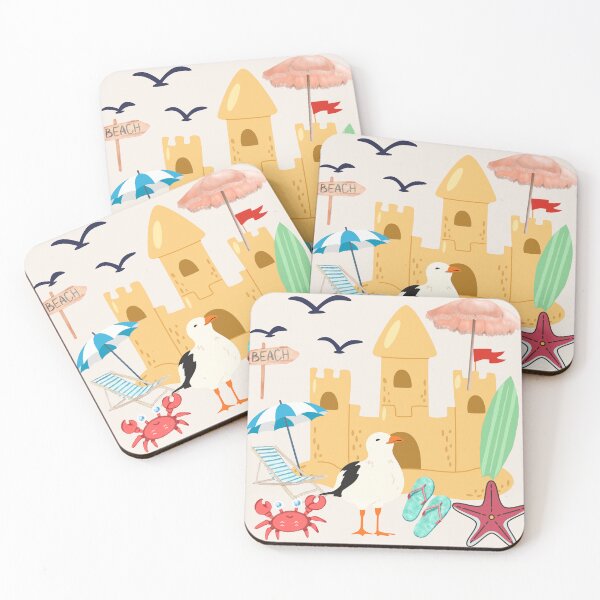 Item preview, Beachy Things - Summer Vibes - Sandcastles, Seagulls, Beach Gear designed and sold by ParfaitPrints.