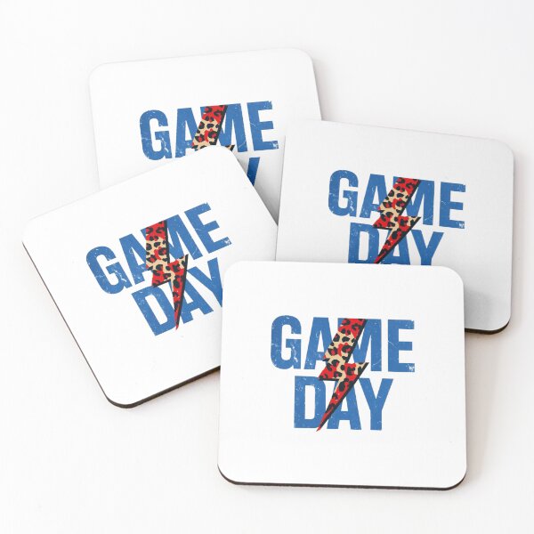 Item preview, Trendy Distressed "Game Day" with Leopard Print Lightning Bolt designed and sold by Colorful-Garden.