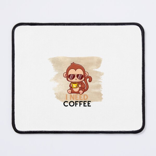 Item preview, I NEED COFFEE: Cool Monkey Slogan designed and sold by ArtloopA.