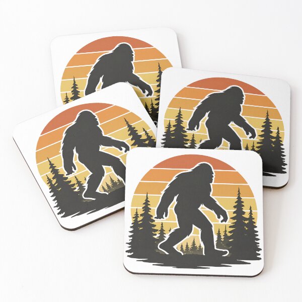 Item preview, Bigfoot Retro Sunset Vintage Cryptid Forest Design designed and sold by Kalaidax.