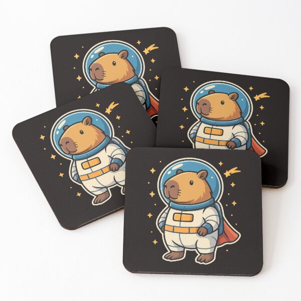 Item preview, Astronaut Capybara – Cute Space Explorer Rodent designed and sold by Tadeusz1.