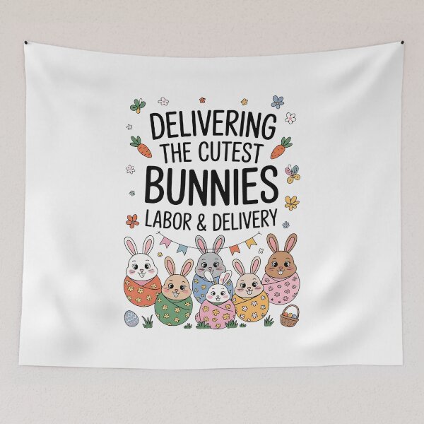 Item preview, Delivering The Cutest Bunnies Easter Labor & Delivery Nurse. designed and sold by BakeryDozen.