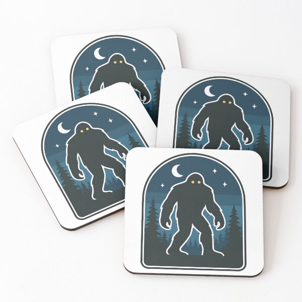 Item preview, Bigfoot Night Watch Cryptid in Moonlit Forest designed and sold by Kalaidax.