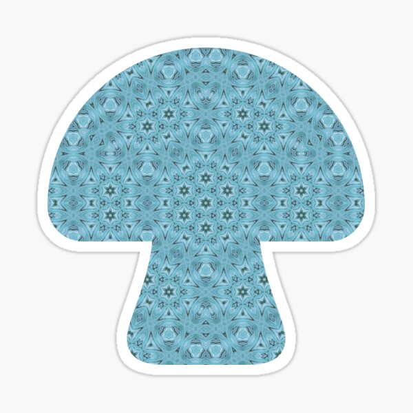 Item preview, Funky Mushroom - Blaues geometrisches Muster designed and sold by SCArtAndGames.