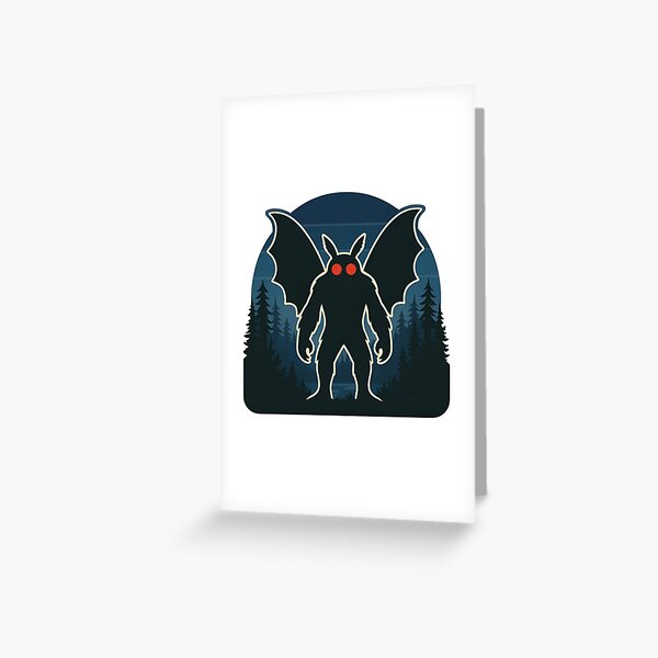 Item preview, Mothman Retro Forest Red-Eyed Cryptid Legend designed and sold by Kalaidax.