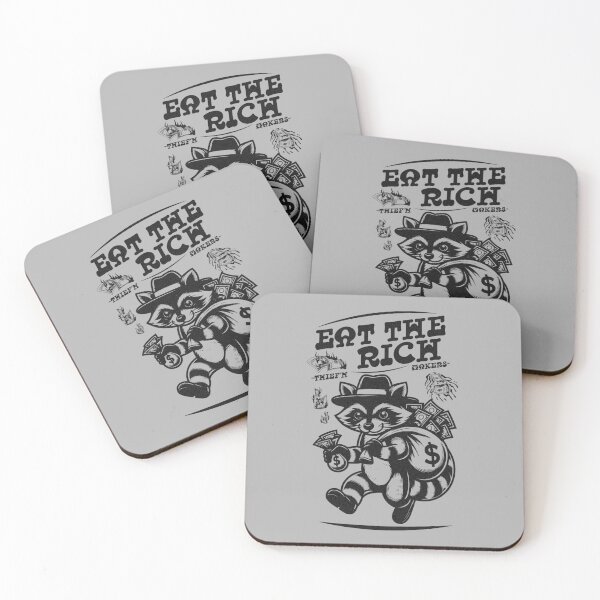 Item preview, Eat The Rich Money Bag Raccoon designed and sold by dudelinart.
