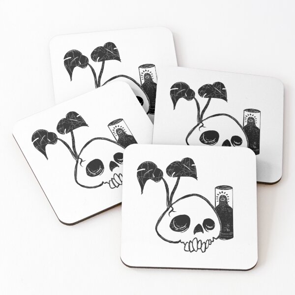 Item preview, Monstera, skull, votive designed and sold by AldoIzar.