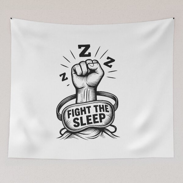 Item preview, Fight the Sleep – Protest Art Statement Design designed and sold by ArcadiaSilence.