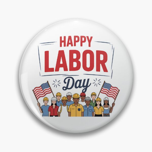 Item preview, Funny Happy Labor Day With American Flag designed and sold by BakeryDozen.