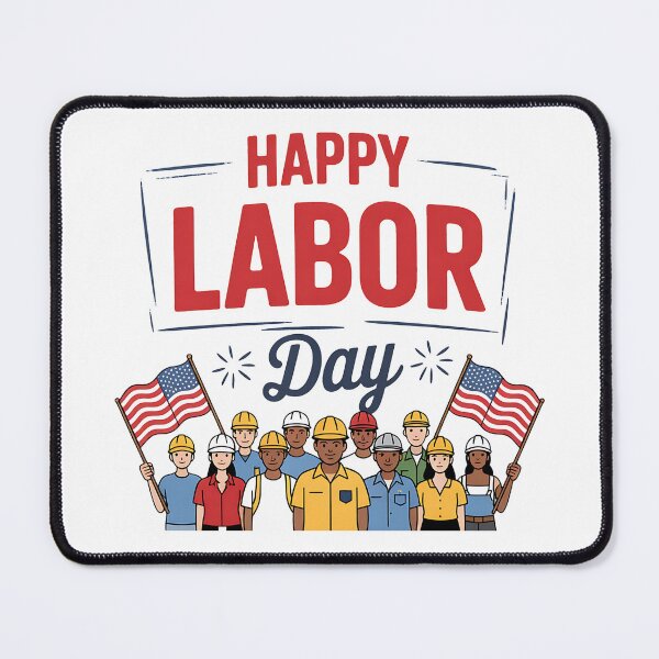 Item preview, Funny Happy Labor Day With American Flag designed and sold by BakeryDozen.
