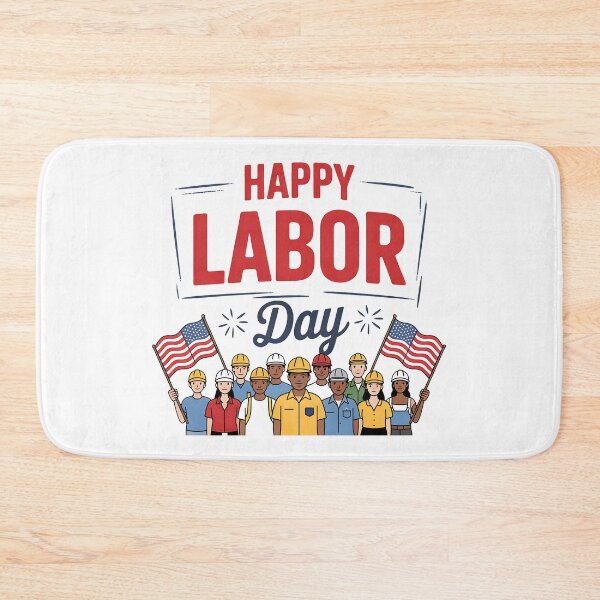 Item preview, Funny Happy Labor Day With American Flag designed and sold by BakeryDozen.