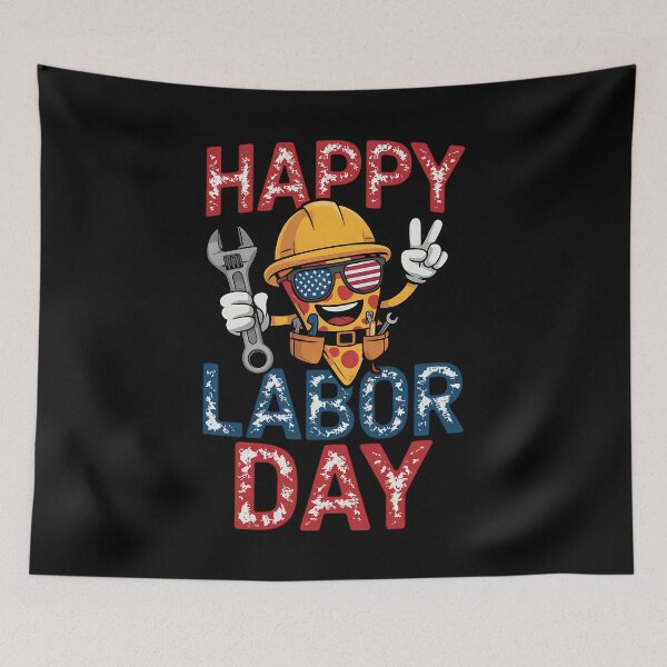 Item preview, Funny Pizza Happy Labor Day For Workers designed and sold by BakeryDozen.