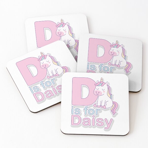 Item preview, D is for Daisy | Cute Unicorn Alphabet Letter D Poster for Girls designed and sold by FilizDesigner.
