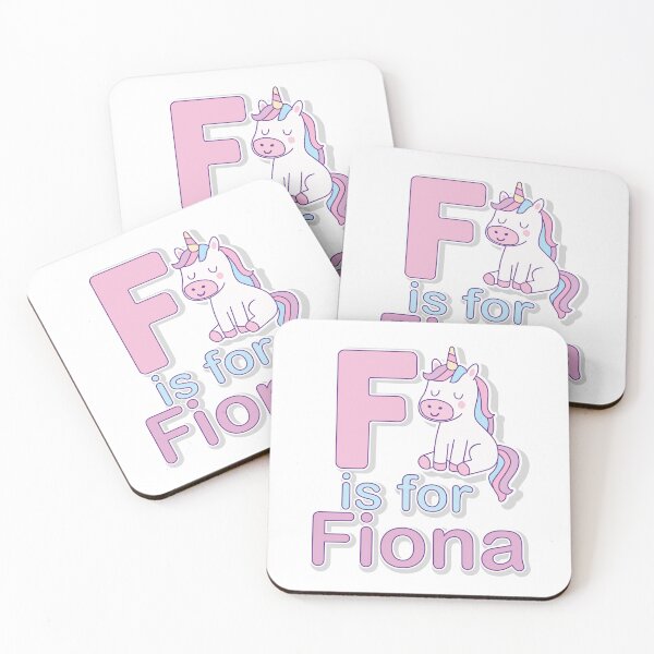 Item preview, F is for Fiona | Cute Unicorn Name Poster for Girls designed and sold by FilizDesigner.