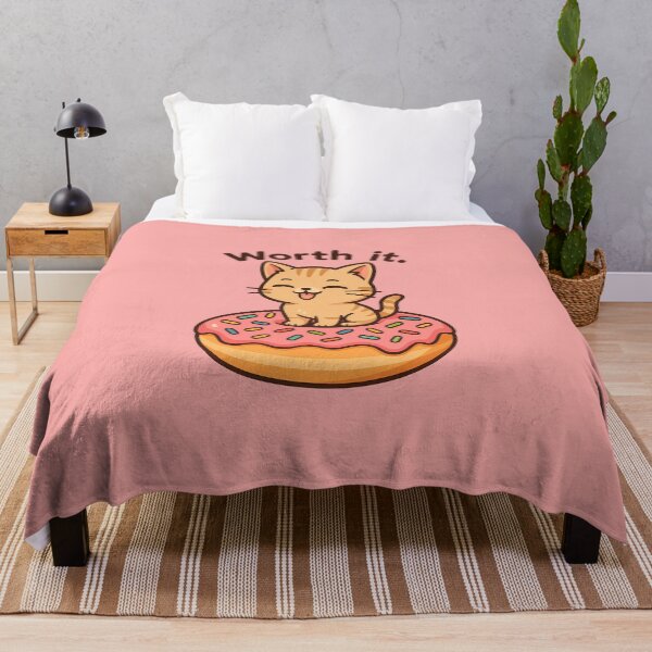 Item preview, Worth It Donut Cat Sticker designed and sold by Yuliya Brush.