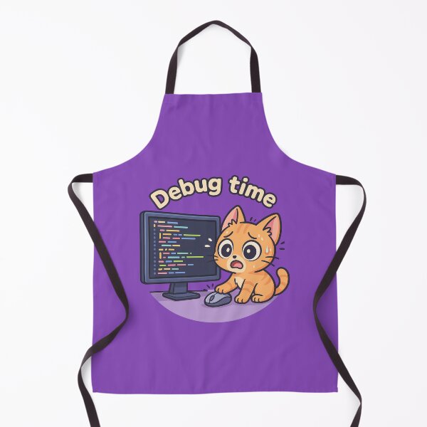 Item preview, Debug Time Cat Sticker designed and sold by Yuliya Brush.