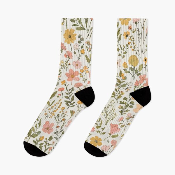 Item preview, Hand-Drawn Spring Wildflowers in Soft Pastel Tones designed and sold by CoolPixels.