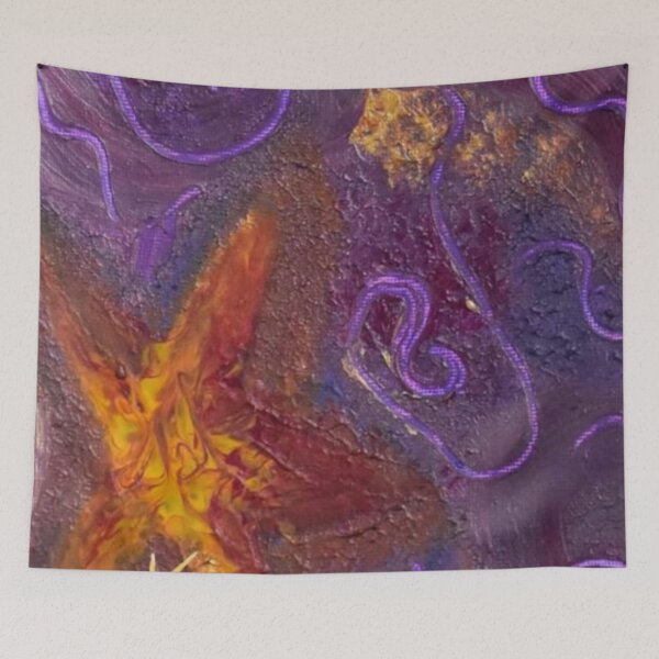 Item preview, whimsical purple and golden star design -  phone case/pillow/sticker and more designed and sold by iheartpixies.