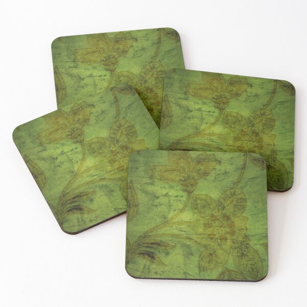 Item preview, whimsical green flower fabric design - phone case/pillow/sticker/tote bag and more designed and sold by iheartpixies.