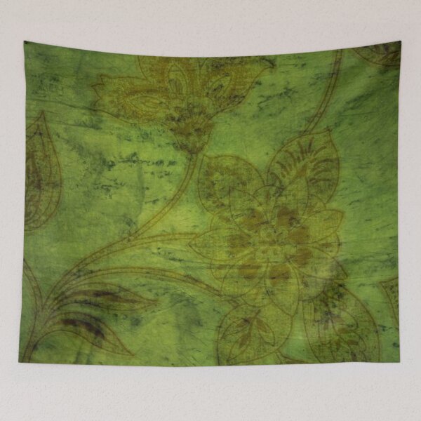 Item preview, whimsical green flower fabric design - phone case/pillow/sticker/tote bag and more designed and sold by iheartpixies.