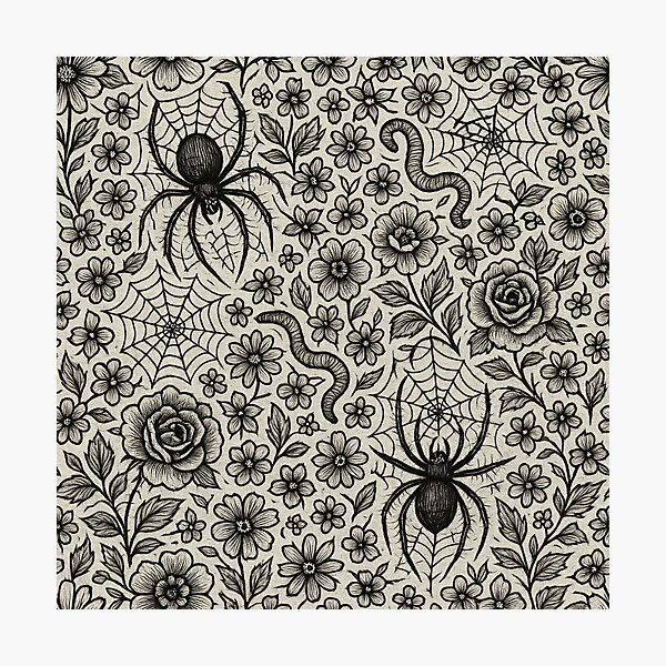 Item preview, Motif floral gothique designed and sold by Creep-elina.