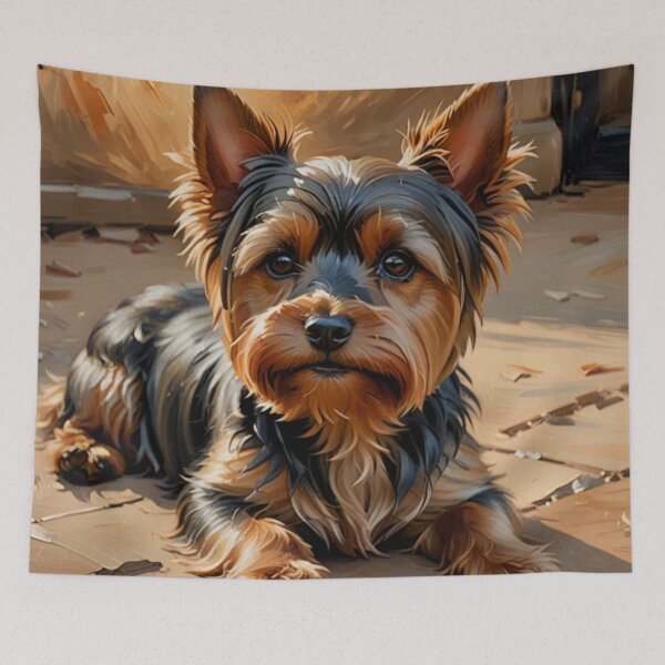 Item preview, Yorkshire Terrier portrait designed and sold by Wags & Tails.
