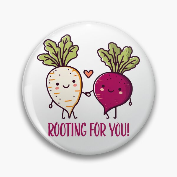 Item preview, Cute cartoon turnip and beetroot holding hands. Rooting for you! designed and sold by Baart72.