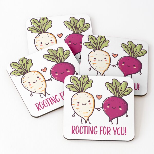 Item preview, Cute cartoon turnip and beetroot holding hands. Rooting for you! designed and sold by Baart72.